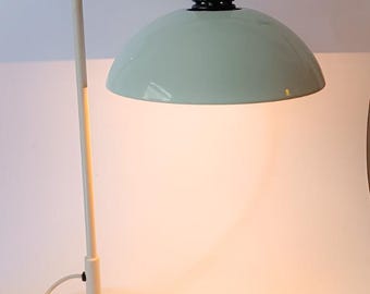 Desk lamp vintage desk lamp in white painted metal design space age 70s