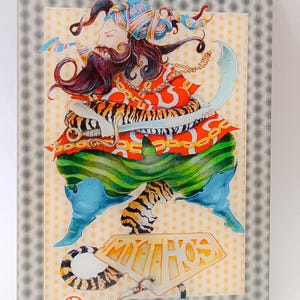 Sandokan Mythos von Yaros, 3D-Effektdruck auf Plexiglasrahmen mit signierter Postkarte