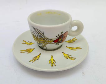 Coffee cup and saucer designed by Joep van Lieshout, Illy Art Collection, 2005, rare