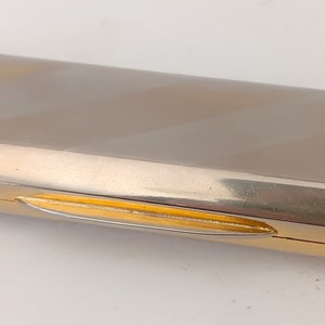 Tabacchiera vintage portasigarette o portapenne in ottone e metallo hollywood regency Romeo Rega era