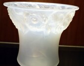 Renè Lalique France Vase Orleans white glass vintage 1930 glass art nouveau liberty