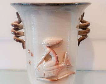 Tarcisio Tosin art deco ceramic vase 1932 vintage design La Freccia Vicenza
