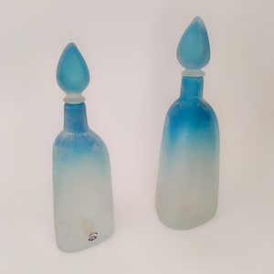 Paar glasflessen die murano cenedese uitstekende ontwerpvaas met transparante hemel GLB medio eeuw modern huisdecor graven