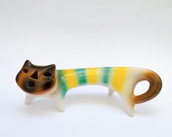 ビトッシ社製、リミニブルーのセラミック製猫の置物 - Etsy 日本
