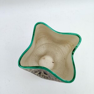 Jarrón de cerámica Vallauris diseñado por Marius Bessone, vintage, estilo moderno de mediados de siglo, época Capron. imagen 8