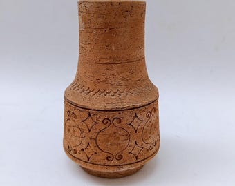 Vintage mid-century design raw ceramic vase by Ars Italia Made in Italy