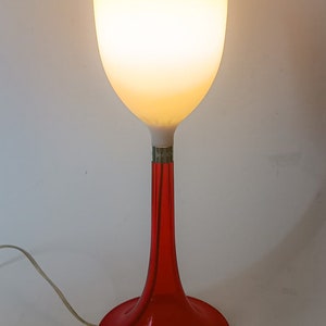 Base for Flos Miss K table lamp, vintage design Philippe Starck, red plexi