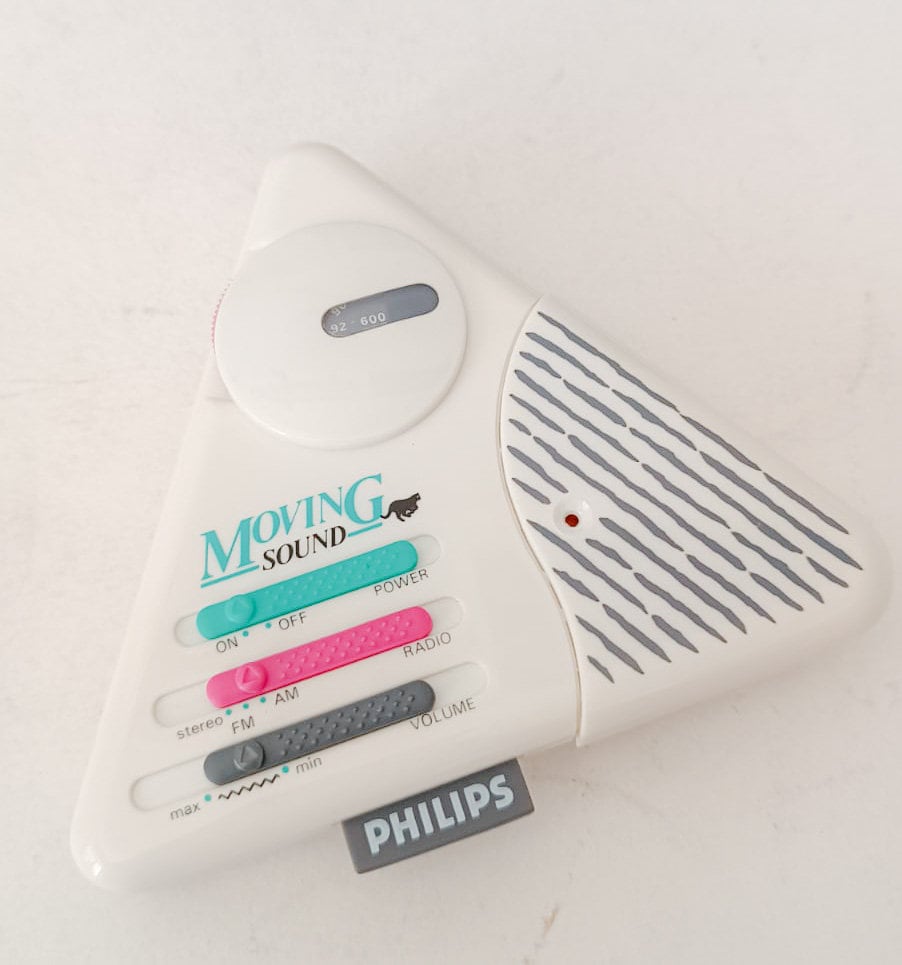 Philips D1927 Triangular Stereo Radio Moving Sound Vintage 90s