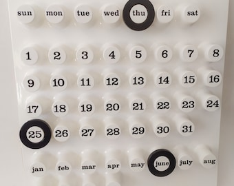 ring-a-date-perpetual-calendar-vintage-design-euroway-space-age-black-and-white-utopie-du-tout-plastique-etsy-norway