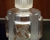 Renè Lalique France perfume bottle 634 model Helene sepia glass 1942 art nouveau liberty vase bottle