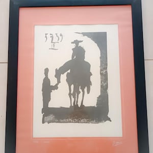 Pablo Picasso Toros Y Toreros Litografia vintage 35x50 quadro con cornice 1