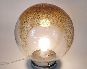 Big boule Huge ball table lamp bolting glass by Murano Vintage Design Angelo Brotto Nason desk light space age