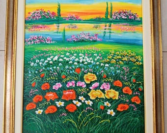 Leonardo Businaro Spring Oil on canvas painting with frame 2006 art italy