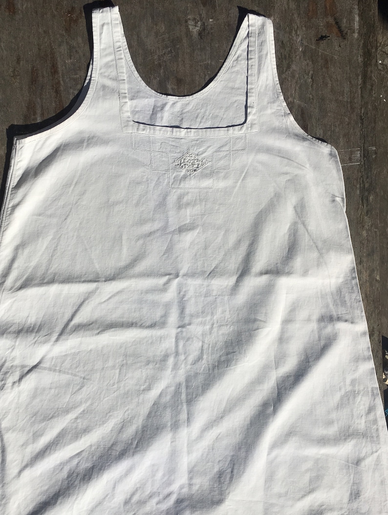Vintage french embroidered nightdress shift