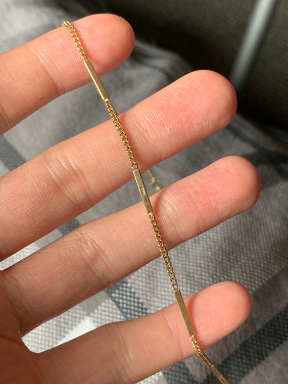 Vintage 9ct gold bracelet / anklet