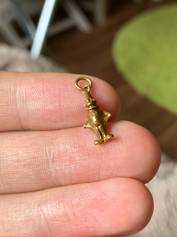 Vintage 9ct Gold Clown Charm