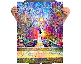 Statue of Father Sorin at Notre Dame (Archival Print)