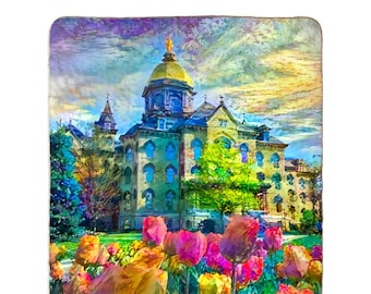 Tulips And The Dome (Sherpa/Fleece Blanket)