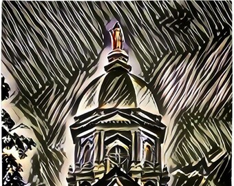 Our Lady On The Dome - Sheer Scarf