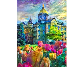 Tulips And The Dome - Blank Greeting Cards
