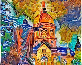 Sacred Heart And The Dome - Sheer Scarf