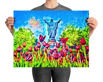 Statue of the Sacred Heart (Archival Print)