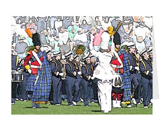 And Now Taking The Field - Blank Greeting Cards