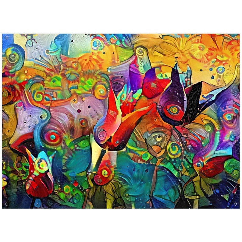 Tulips In Abstract Tapestry image 5