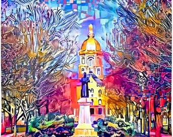 Statue Of Father Sorin At Notre Dame - Sheer Scarf