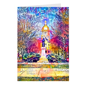Statue Of Father Sorin At Notre Dame - Blank Greeting Cards