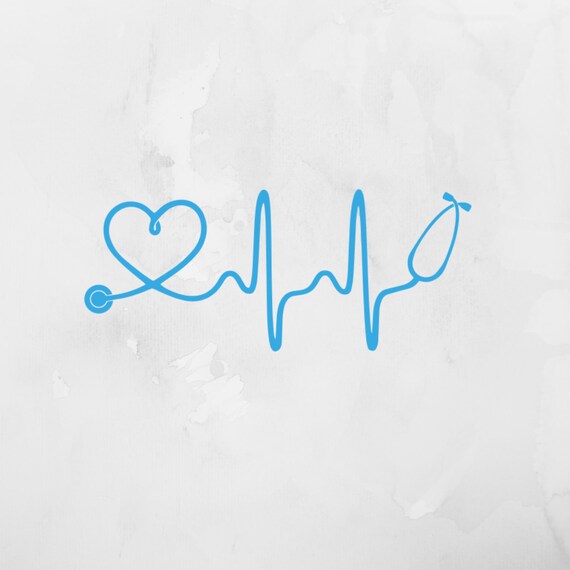 Heartbeat SVG Stethoscope SVG Etsy