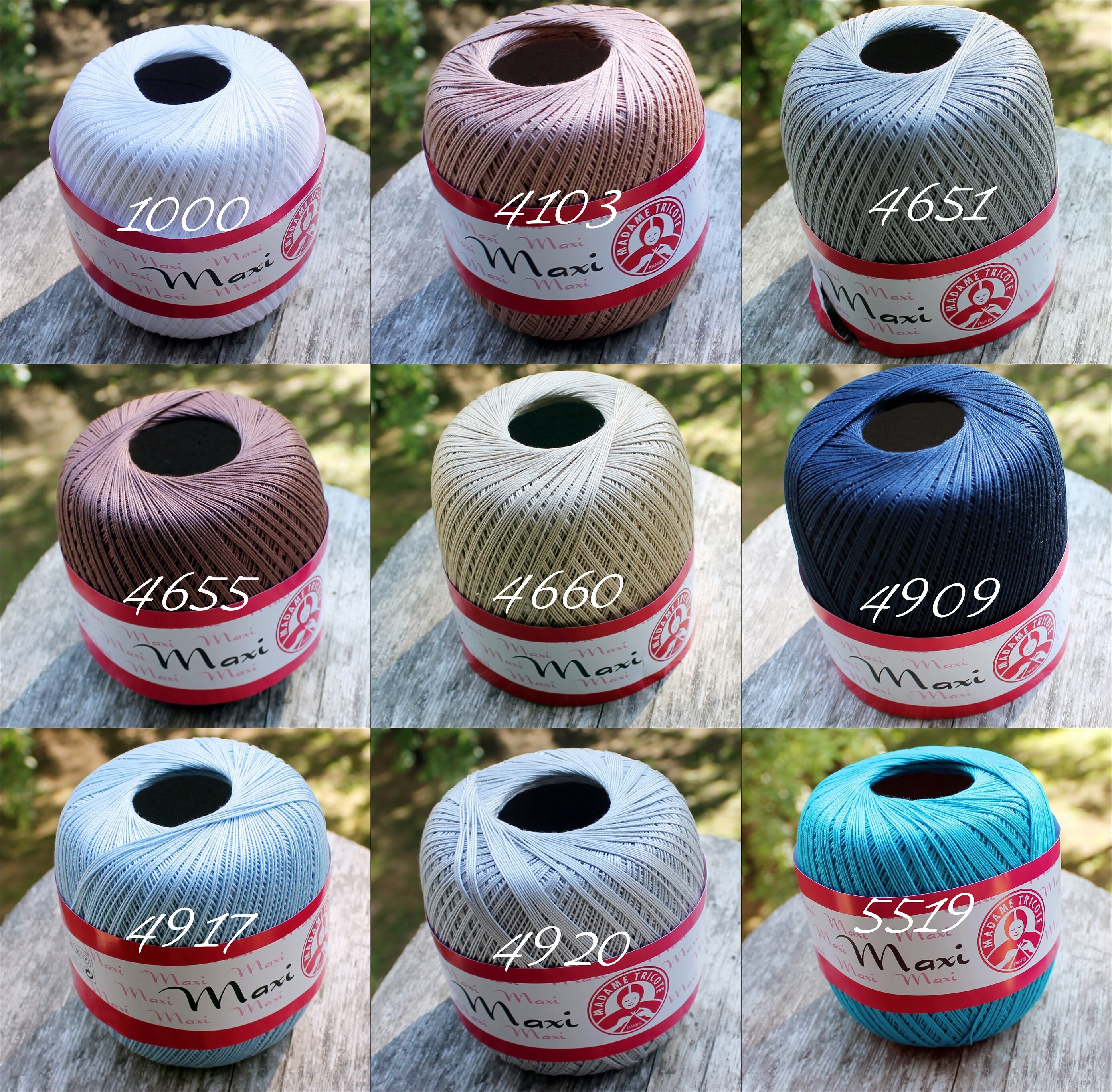 MAXI Madame Tricote Paris 100% Mercerized Cotton Yarn for Crochet and ...