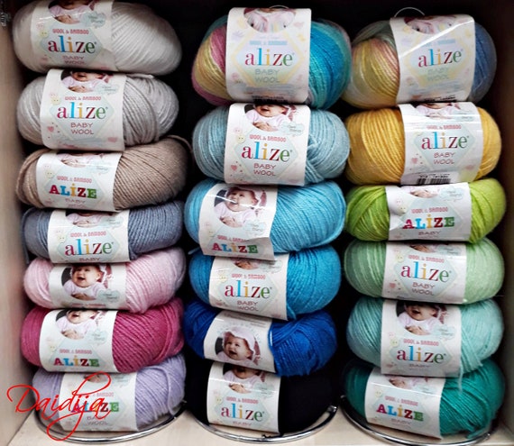 ALIZE BABY WOOL mezcla lana, acrílico, bambú. Lanas para niños