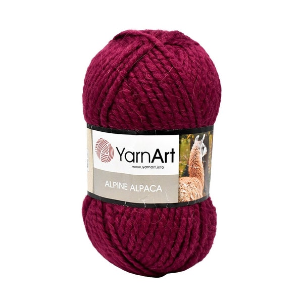 YarnArt ALPAGA ALPIN, Laine d'alpaga, Fil volumineux, Fil de laine, Fournitures de tricot, Fil épais, Laine souple, Laine de chapeau, Laine douce pour l'hiver