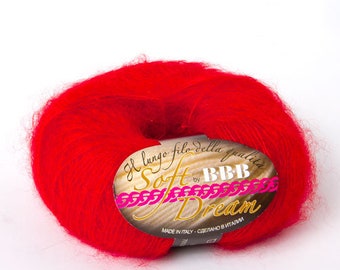 B.B.B. Filati Soft Dream Mohair yarn, Silk mohair yarn