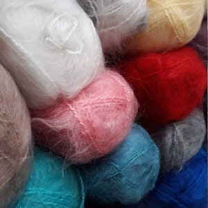 Alize MOHAIR CLASSIC new, blend mohair yarn, Autumn / Winter Collection, Made in Turkey Handknit soft yarn, crochet knit yarn, acrylic blend