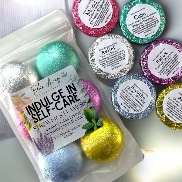 Shower Steamers Variety 6 pack | Aromatherapy | Essential Oils | Spa gift | Handmade gift | Vegan | Graduation Gift | Mom gift | Mothers Day