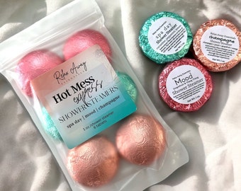 Hot Mess Express Shower Steamers | 6 Pack |  Variety Pack | Aromatherapy | Gift For Her | Handmade gift | Mothers Day Gift | Mom Gift |