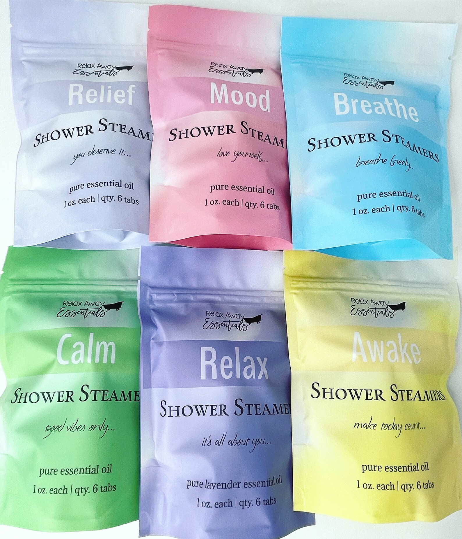 6 Pack Breathe Shower Steamers Aromatherapy Peppermint Etsy
