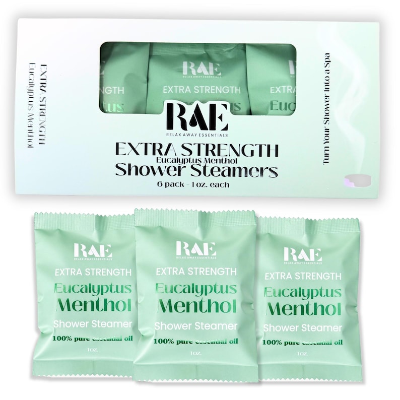 Extra Strength Eucalyptus Menthol Shower Steamers | 6 Pack | Strongly ...