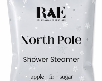 Vaporizador de ducha Polo Norte / Regalo de spa / Regalo para el calcetín navideño / Amigo invisible de Navidad