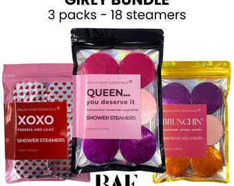 18 Shower Steamers - Girly Bundle Pack - Spa Gift for Her - Aromatherapy - Shower Tablets Bulk - Mother's Day Gift
