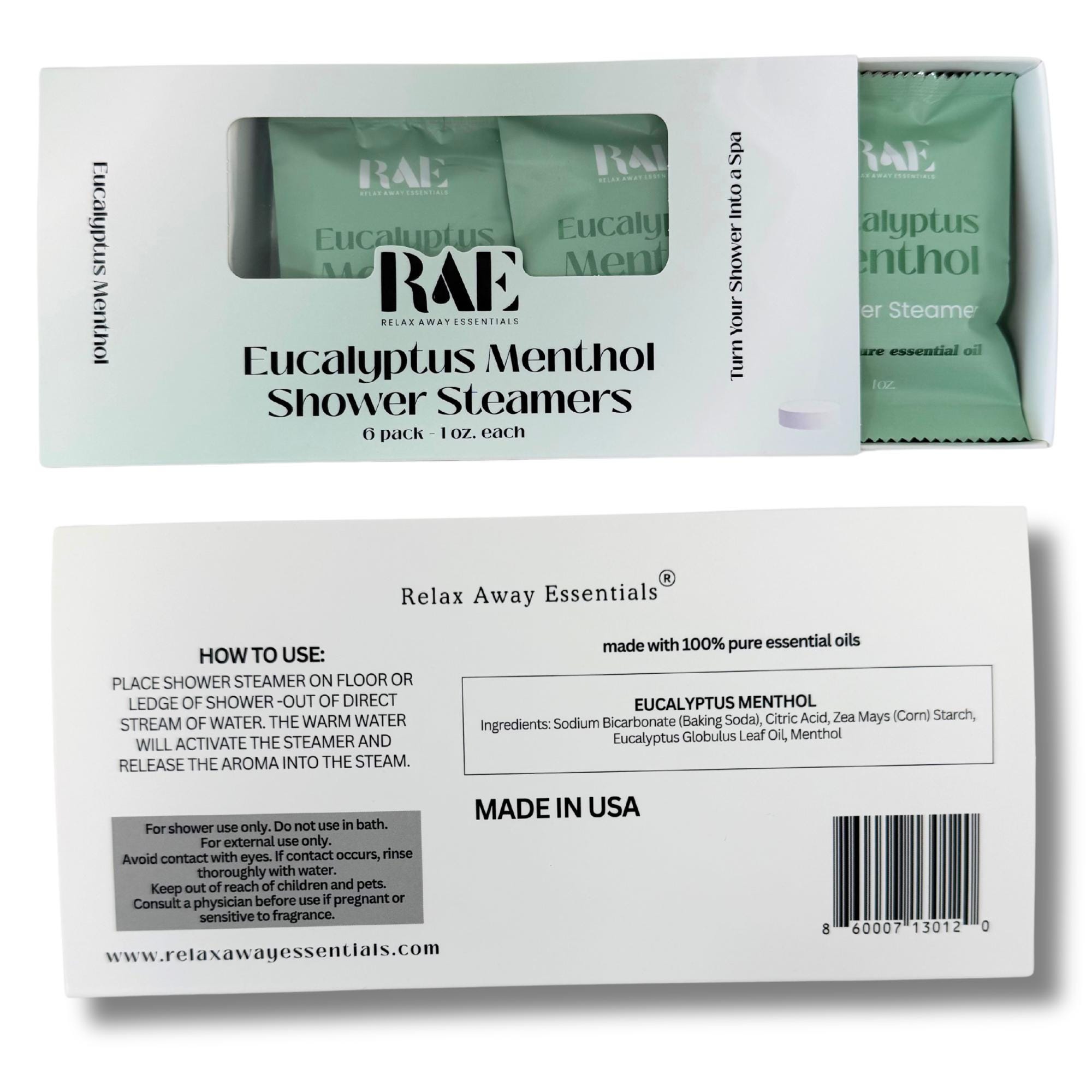 Eucalyptus Menthol Shower Steamers | 6 Pack | Aromatherapy Spa ...