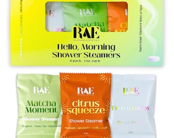 Hello, Morning Shower Steamers 6 Pack | Awake | Citrus Shower Steamers | Aromatherapy | Gift for Her |