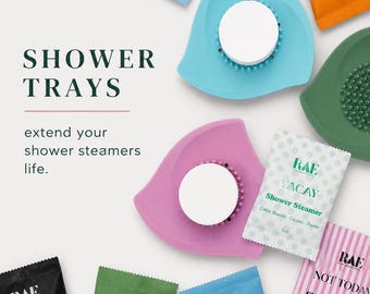 Essential Oil Shower Steamer Set | Aromatherapy Spa Gift | Single Shower Steamer + Silicone Shower Tray |