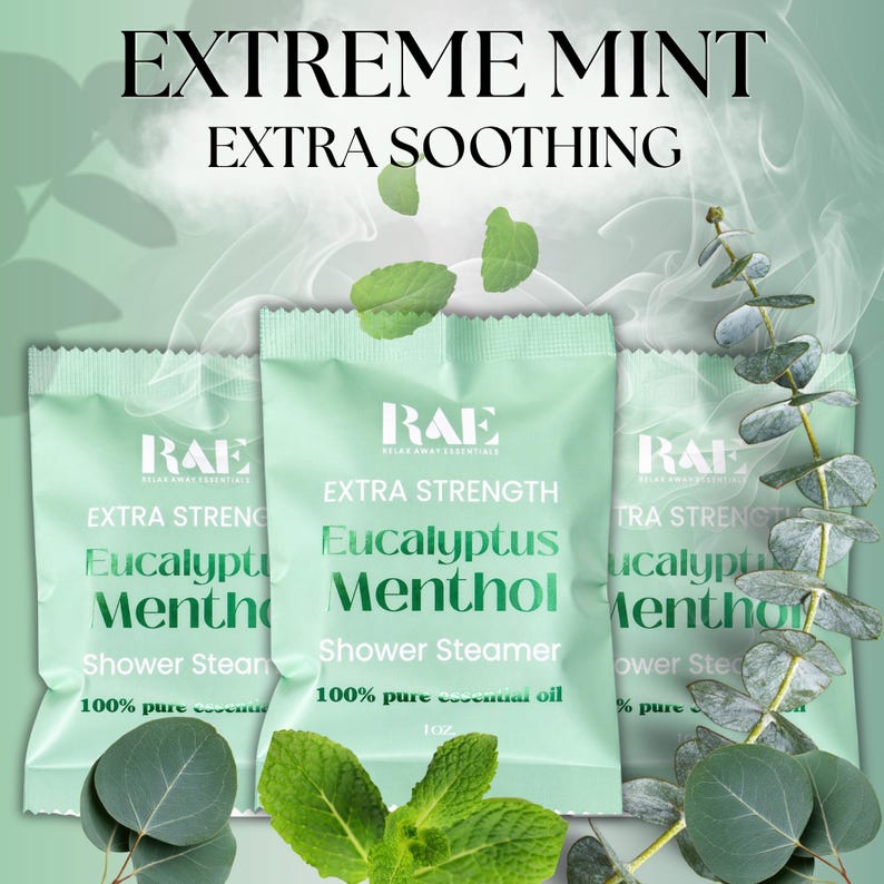 Extra Strength Eucalyptus Menthol Shower Steamers | 6 Pack | Strongly ...