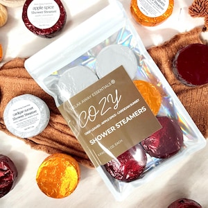 Cozy Shower Steamers 6 Pack - Fall Shower Steamers - Comfort Gift - Aromatherapy - Fall - Gift for her - Gift for him - Autumn