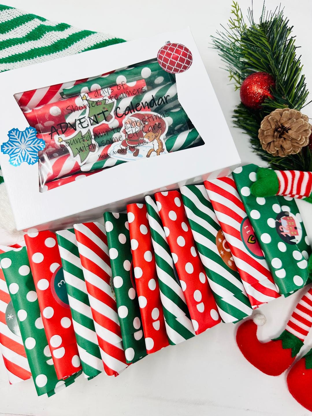 Shower Steamer 12 Day Advent Calendar Box Advent Box Self - Etsy Shower Steamer 12 Day Advent Calendar Box Advent Box Self - Etsy