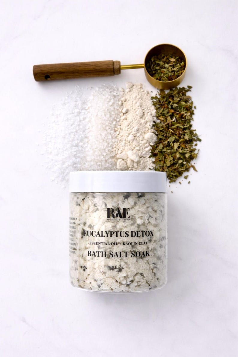 Bain de sel de bain botanique | Détendez-vous, détoxifiez, apaisez, restaurez | Cadeau fête des mères Eucalyptus Detox