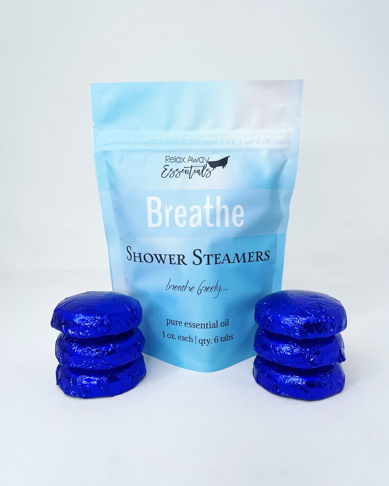 6 Pack Breathe Shower Steamers Aromatherapy Peppermint Etsy